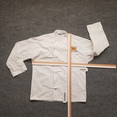 Edwards Unisex Adult Chef Coat Jacket Large White Foster Farms Double Breasted *