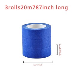 3 Rolls Blue Painter’s Tape 2 Inch x 60 Yards 5.5 Mil Masking Tape Clean Removal