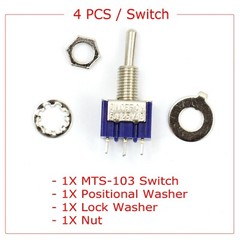 20pcs 3 Pin SPDT ON-OFF-ON 3 Position Mini Toggle Switches MTS-103 US Free Ship