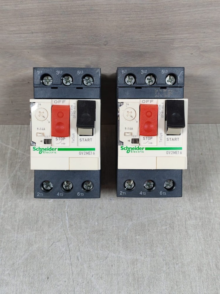 LOT 2PCS SCHNEIDER ELECTRIC GV2ME16 MOTOR CIRCUIT BREAKER
