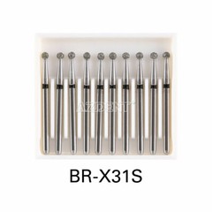 AZDENT Dental Diamond Burs Round Ball FG 1.6mm for High Speed Handpiece