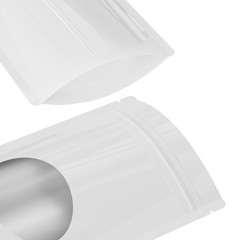 Multi-Use Glossy White Stand-Up Pouch w/ Window in Many QTY (4×6.3″)