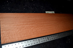 Makore Raw Wood Veneer Sheet 11.5 x 43 inches 1/42nd thick 35137-01