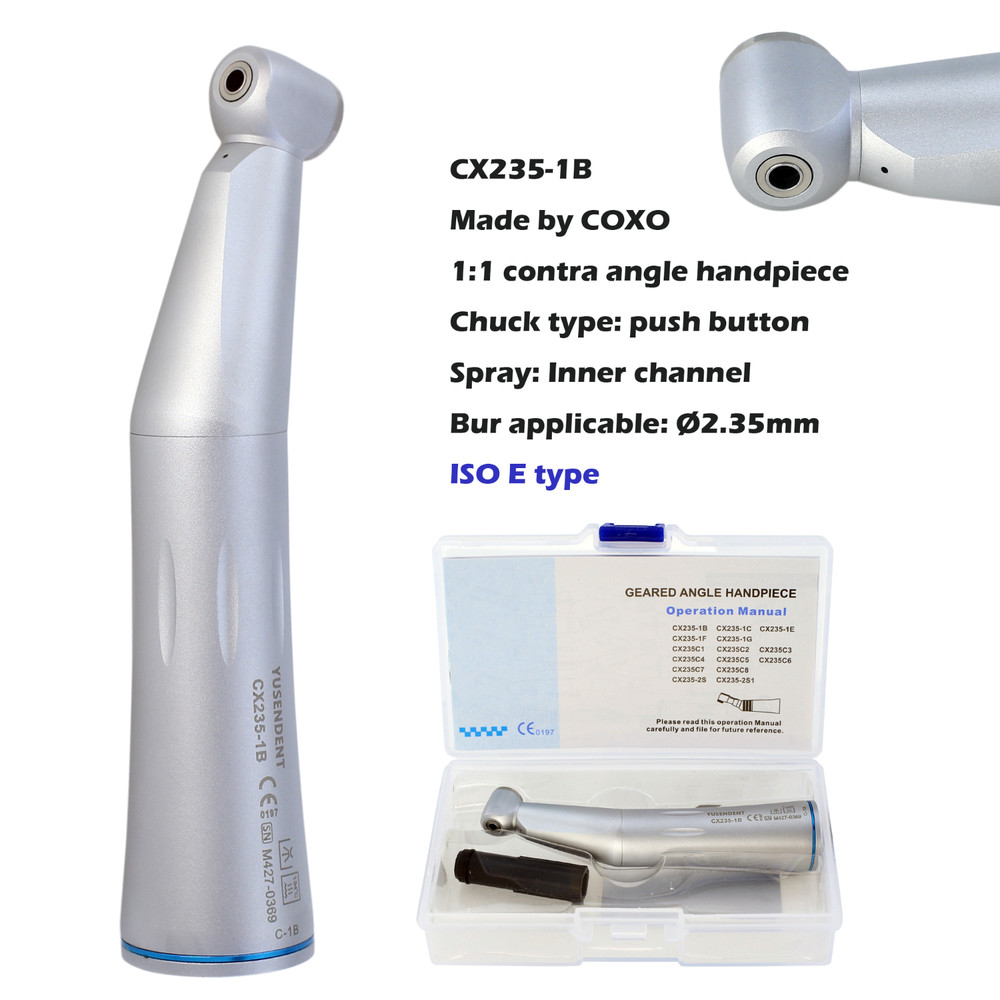 COXO Dental Slow Speed Contra Angle 1:1 1:5 6:1 10:1 Handpiece Air Motor 4Hole