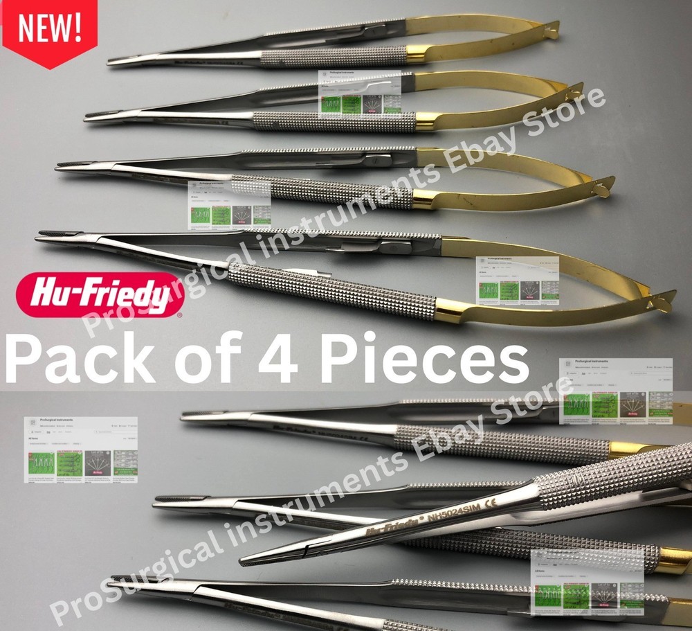 Hu Friedy Castroviejo Needle Holder Straight 18 Cm (7″) NH5024SIM Lot of 4 Pcs