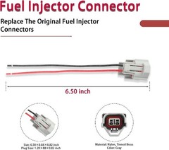 4PCS Fuel Injector Connectors with Pigtail Wiring Harness
