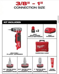 Milwaukee Tool M12 FUEL ProPEX Expander Kit W/ 1/2 -1 RAPID SEAL ProPEX Expande