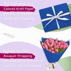 PerkHomy 36 x 1,440 120 Blue Kraft Paper Roll for Craft Bulletin Board