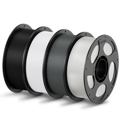 ANYCUBIC 1.75 millimeters, 4*1kg Pla (Black & White & Texture Grey & Clear)