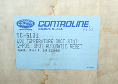 ⭐NEW IN BOX⭐Barber-Colman TC-5131 Low Limit Duct Thermostat Range:34-60°F🔴USA🔵