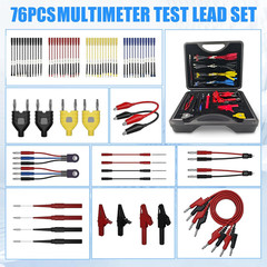 76 PCS Automotive Test Lead Kit for Car Diagnostics – Multimeter Accessories