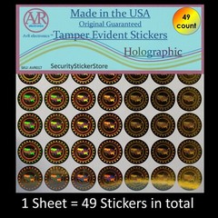 Made in the USA Quality Guaranteed Hologram Tamper Proof Stickers Labels(AvR017)