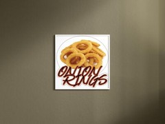 ONION RINGS | Laminated Vinyl Decal Sticker Label