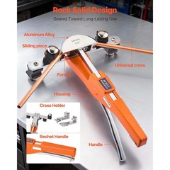 Uimoso Ratcheting Tube Bender Kit 1/4-7/8 Inch with Forward and Reverse Options