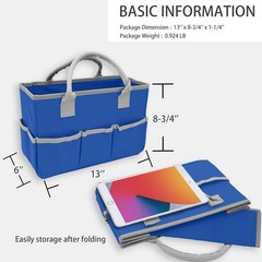 Art Organizer Craft Storage Tote Bag With Pockets And Hadles Oxford Fabric Carry