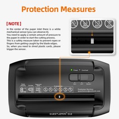 QUIETLEMON 8-Sheet Electric Paper Shredder Home Office Card Heavy Duty New