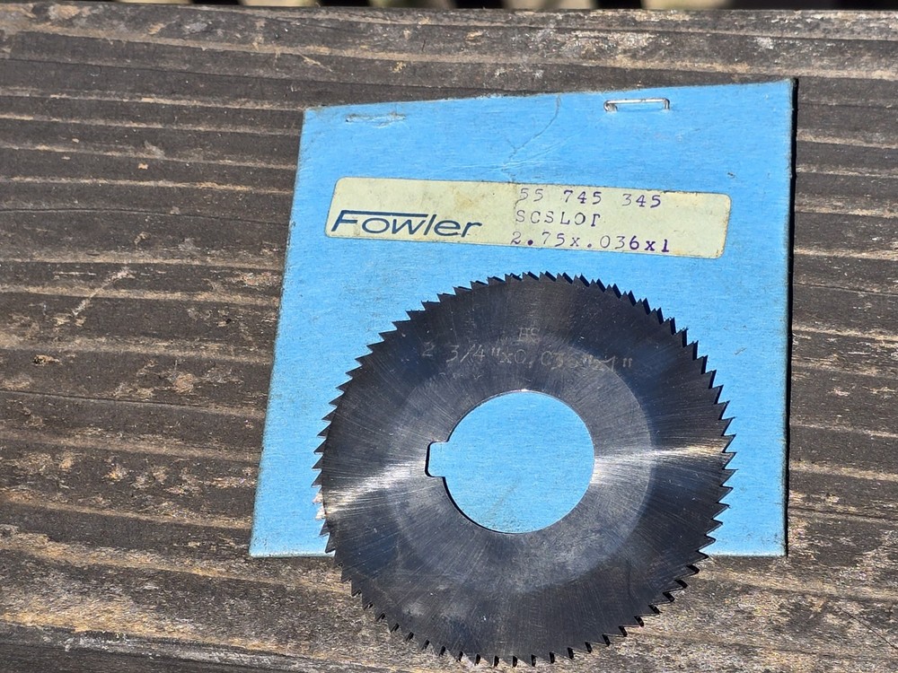 FOWLER , POLAND, 2-3/4″ x .036″ x 1″ SLITTING SAW Blade, NEW