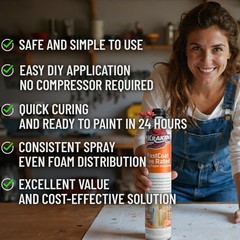 Kraken Bond FastCoat Spray Foam Insulation, Closed Cell 27.1 oz, 24 Pack Kit