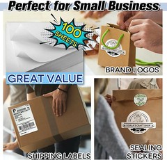 300 Sheets Koala Sticker Paper 8.5×11 Matt White Full Sheet Label Inkjet / Laser