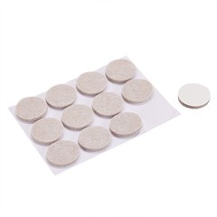 Amazon Basics Round Self Adhesive Felt Furniture Pads, Floor 1 inch, Beige