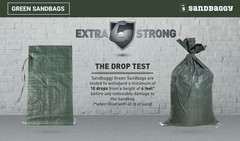 25 Green Empty Sandbags For Sale 14×26 Sandbag Sand Bags Bag Poly