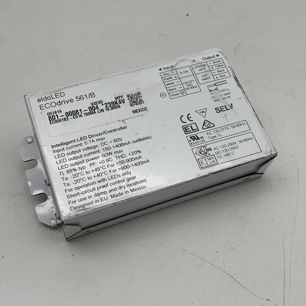 eldoLED ECOdrive 561/B Intelligent LED Driver/Controller 50W 1400mA set to 700mA