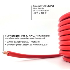 12 Gauge AWG Primary Wire 300 feet 50 ft per Color Red Black Blue Yellow Gree…