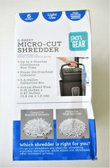Pen+Gear Paper Shredder 6-Sheet Micro Cut Credit Card, CD, DVD Shredding Machine