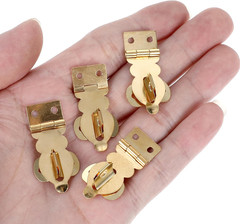 10 Pcs Mini Padlock Hasp Decorative Hasps Gold Metal Latch with Screws for Woode