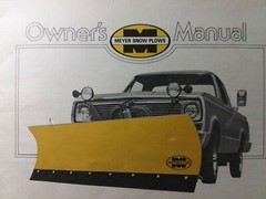 Meyer Snow Plow Owner, Maintenance & Installation Manual 1978 ST-78 C-8 M-10 E47