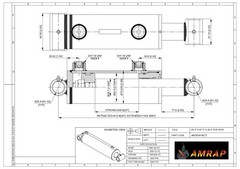 2.5×24 Hydraulic Cylinder-2.5″ Bore, 24″ Stroke -Welded Cross Tube Cylinder(new)