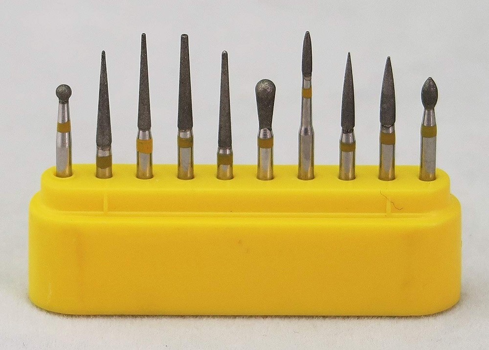 10pcs Diamond FG High Speed Dental Burs for Polishing Ceramic