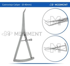 Angled Dental Castroviejo Bone Caliper Orthopedic Implant Measuring Gauge0-40mm