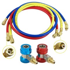 4 CFM Vacuum Pump Air Refrigeration Kit AC Manifold Gauge Set R134A R410A R22
