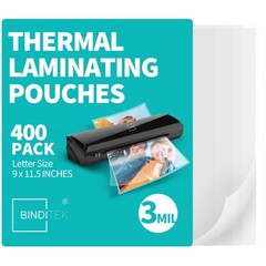 Letter Size Laminating Sheets, 8.5 x 11 Inches, Ultra Clear