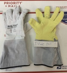 Welding Gloves Leather Goat Skin Tig Mig ANSI A2 Cut Protection S M L XL XXL