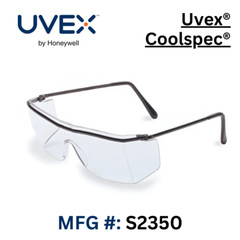 Uvex Coolspec (#S2350) – Metal Frame OTG eyewear – Clear Lens, Scratch Resistant