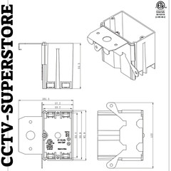 5 Pack 1-Gang ETL New Work Switch/Outlet Box Adjustable Bracket 21 Cu In Plastic