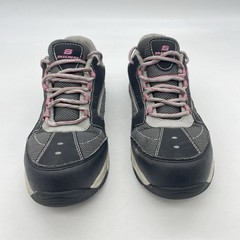 Skechers Work Steel Toe Women’s Size 11 Shoes Memory Foam Pink Black Gray