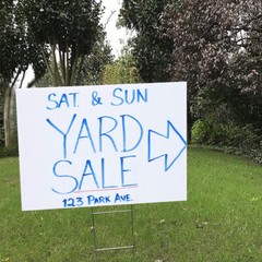 Blank White Yard Signs Billboard with Stakes – DIY craft 6*24”/13*17”/18*26”