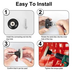 3Pack 1″ 2″ 3″ Disc Pad Holder Quick Change Disc 1/4″ Shank Mandrel Black