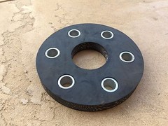 1 ea Bush Hog 11374 Flex Coupler Rubber Pad Disc with Spacers Free Shipping
