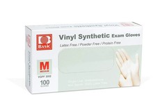 Disposable Vinyl Gloves, Latex Free Powder Free, Clear Food Safe Gloves S M L