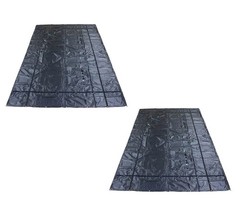 2 Pk 12’x16′ Heavy Duty Smoke Tarp for Flatbed Truck 18 Oz Vinyl Load Coverin…
