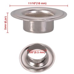 Yescom 1000pcs 3/8″ Grommet Kit 9.5mm Size #2 Eyelets and Washers Nickel YES0378