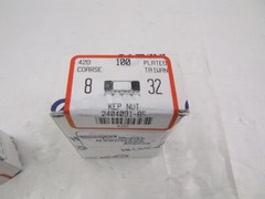 2 Boxes Of 100 Ea Hi-Line 42D #8-32 Acorn KEP Nut Zinc Plated