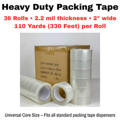 36 Rolls Shipping Packaging Box Packing Sealing Tape BOPP 2″ x 110 Yards 2.2 mil