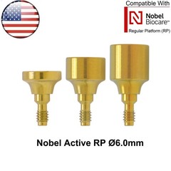 US Dental Nobel Healing Abutment Cap RP NP Compatible Nobel Active ∅3.6/5.0/6.0