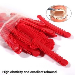 1040 Dental Orthodontic Ligature Ties Elastic Rubber Band Black/Rainbow Colors