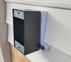 4 Inch Vinyl Siding Mount Bracket for 1 Gang Electrical Box 3D Printed